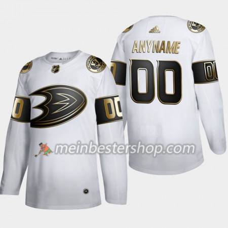 Anaheim Ducks Custom Adidas 2019-2020 Golden Edition Weiß Trikot Authentic - Herren
